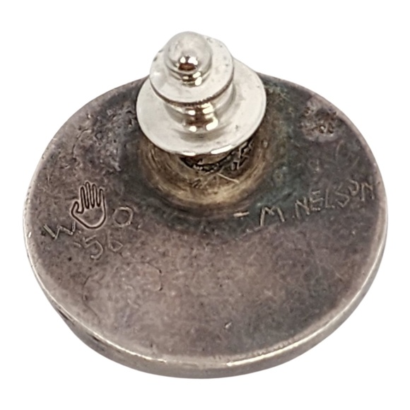 Native American Silver Operculum Shell Tie Tack #16718 - Picture 2 of 7